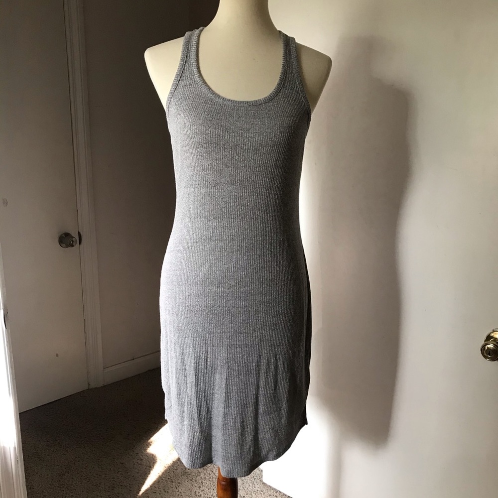A New Day, midi, grey cotton dress